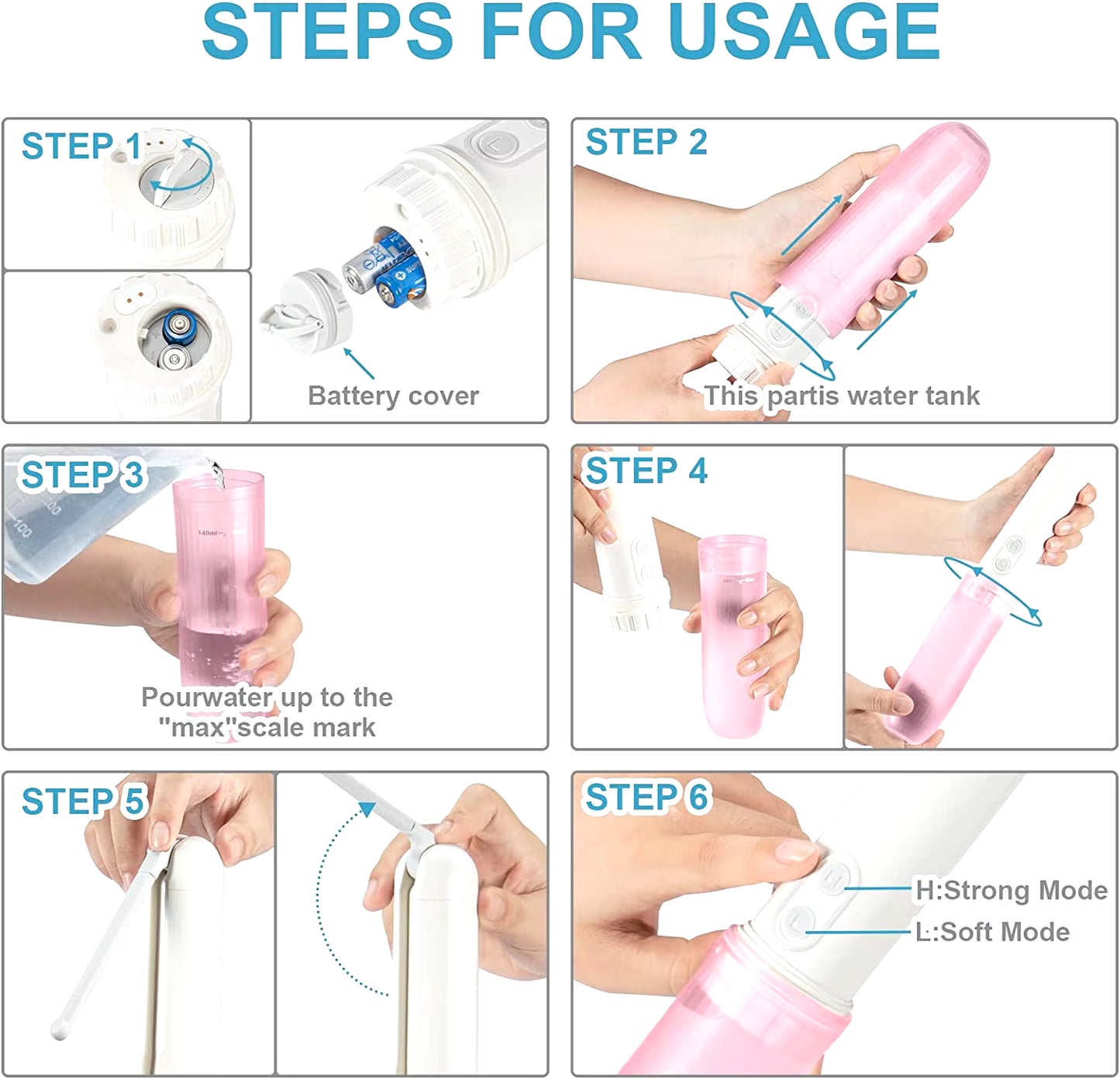 Electric Portable Travel Bidet Toilet Sprayer for Women Personal Hygiene Cleaning Soothing Postpartum Care Hemmoroid Treatment