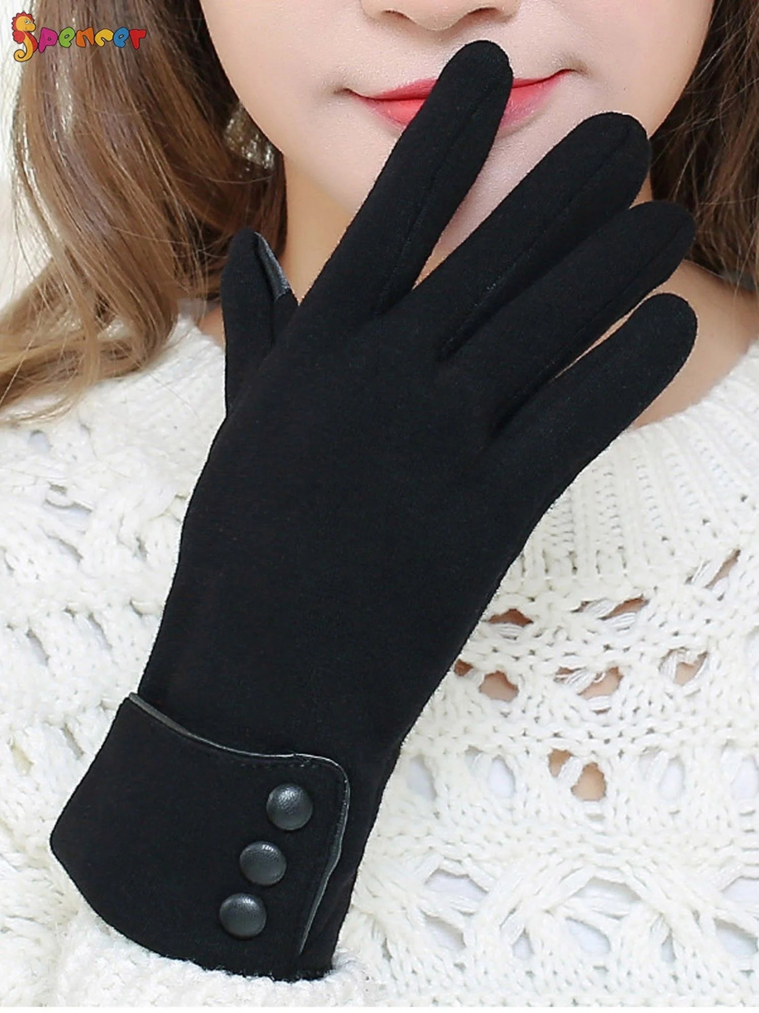 Women S Touchscreen Gloves Winter Warm Thermal Soft Lined Thick Texting Gloves Windproof Driving Gloves for Ladies Black