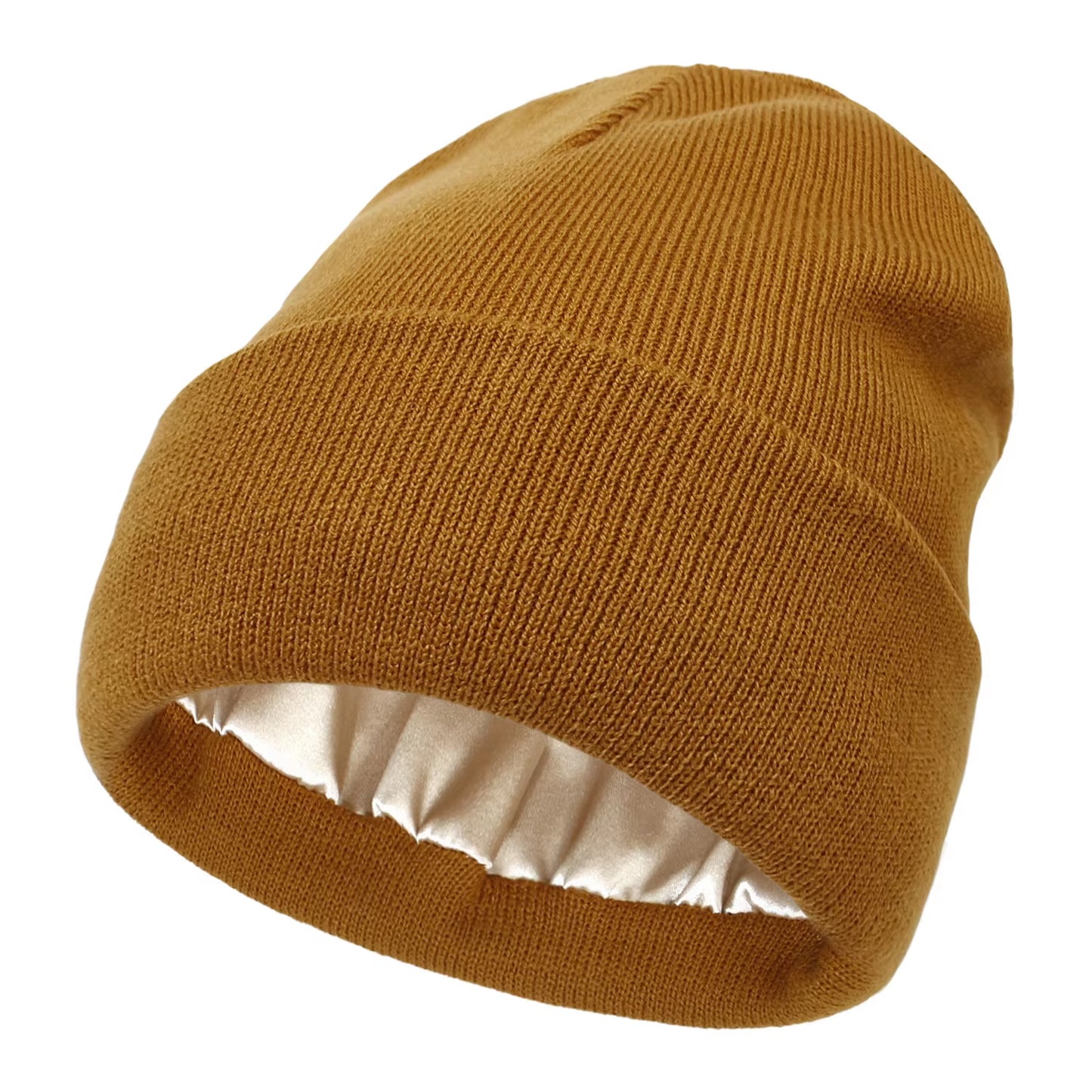 Winter Hat for Women Silk Satin Lined Beanies Chunky Caps Men Warm Fashion Women Bonnet Skullies Caps Male Female Balaclava Hats